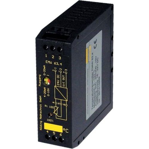 DIN-Schienen-Temperaturmessumformer - EMW63.4 - Nöding Messtechnik - Pt100 / Widerstand / 4-20 mA