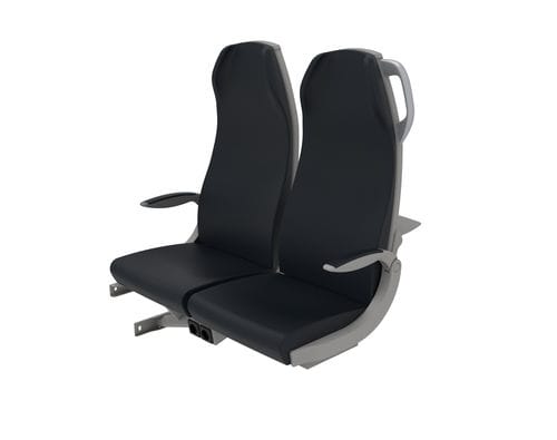 Standarder Zug­sitz - Com Rail Plus - COMPINFAINSA - für Regionalzüge / doppeltes / schwarz