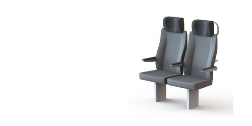 Zweite klasse Zugsitz - Xeon - RECARO rail - erste klasse / für Regionalzüge / doppeltes