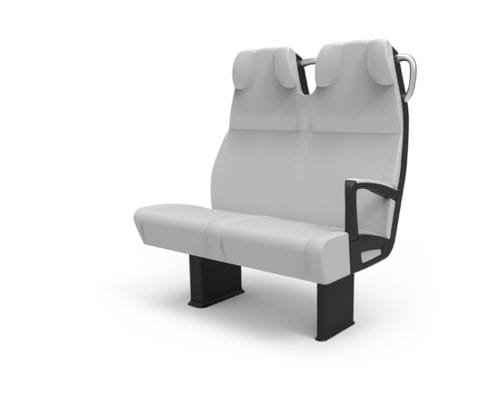 Standarder Zug­sitz - M9 - Khrome - für S-Bahnen / Schaumstoff / zusammenklappbar