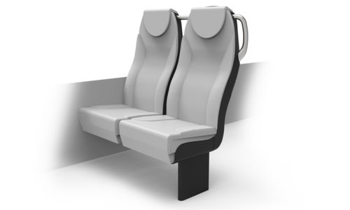 Standarder Zug­sitz - EXO-3000 - Khrome - für S-Bahnen / Doppelstockzug / Schaumstoff
