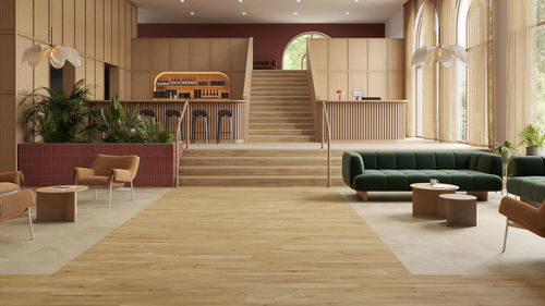 Holzbodenbelag - iD Naturals Click Ultimate 70 - tarkett - aus Polyvinylchlorid / Akustik / für Verkehrsbereich