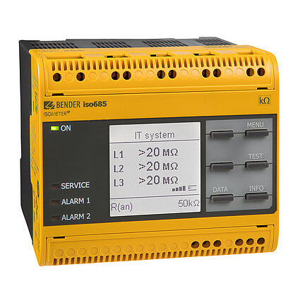 Isolationsüberwachungsgerät für AC-Netz - ISOMETER® isoNAV685-D-B - BENDER GmbH & Co KG - Modbus