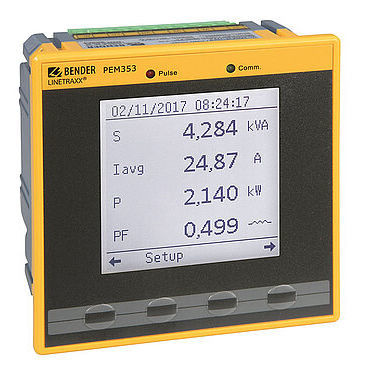 Netzqualitätsmessgerät - LINETRAXX® PEM353 - BENDER GmbH & Co KG - Spannung / Frequenz / AC-Strom