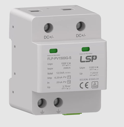 Überspannungsableiter Typ 1+2 - FLP-PVG series - LSP - Gasentladung / Varisto / DC