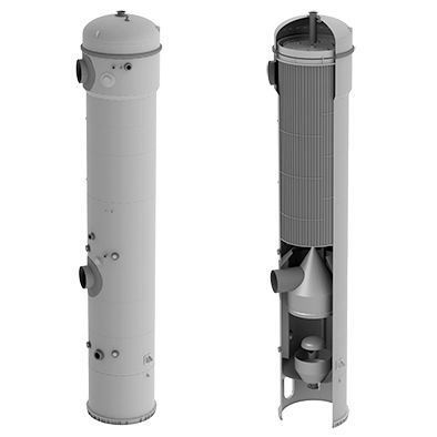 Fallfilmverdampfer - TC-AVP series - Teplocom Ltd. - Dünnschicht / Prozess / für Flüssigkeiten