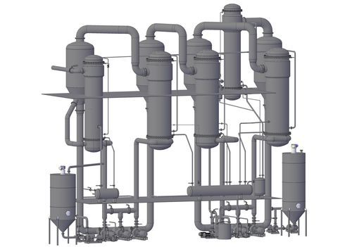 Verdampfer mit erzwungener Zirkulation - TC-MES-DDGS - Teplocom Ltd. - Vakuum / Fallfilm / Prozess