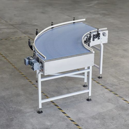 Gebogenes Förderband - rails - modular / Kunststoff / für die Pharmaindustrie