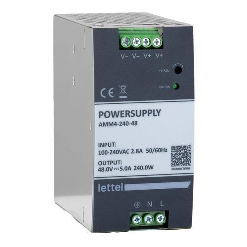 Stromversorgung für DIN-Schiene - AMM4 series - Lettel - AC/DC / stabilisiert / Schaltnetzteil