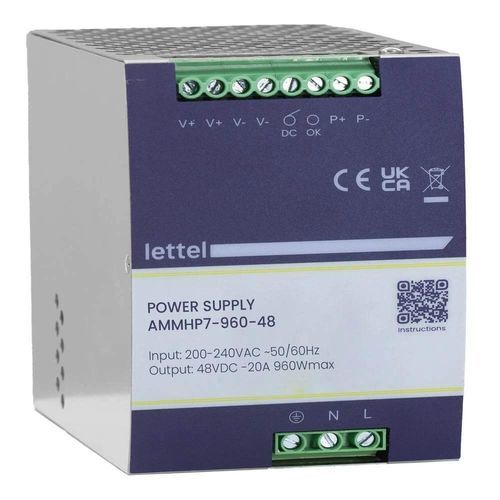 Stromversorgung für DIN-Schiene - AMMHP7 series - Lettel - AC/DC / stabilisiert / Schaltnetzteil