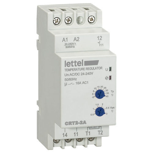 Thermostat für DIN-Schiene - CRT2-2A - Lettel - für Schaltschrank / modular / mit Temperaturfühler