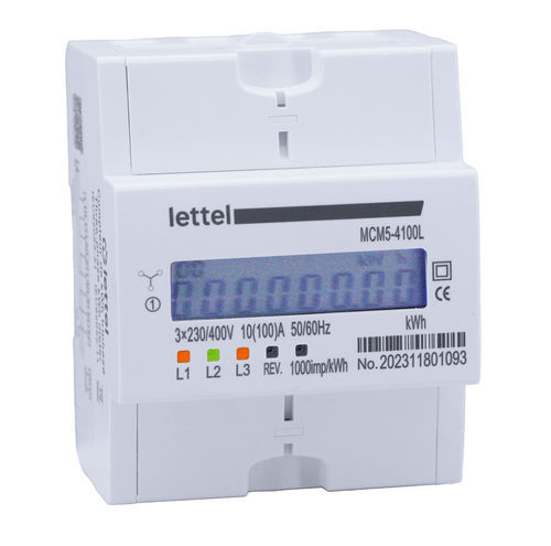 Drehstromzähler - MCM5-4100L - Lettel - für DIN-Schiene / Impulsausgang / digital