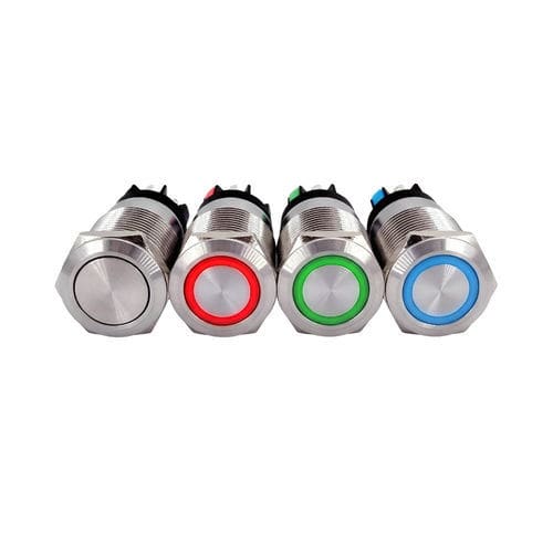 IP65-Drucktaster - CBP19D-1A series - Lettel - vandalismussicher / 1NO/NF / flach