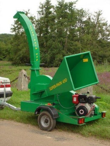Mobiler Holzhäcksler - SUPER-PAIN 450 G - EQUIPE JEAN PAIN SARL - auf Anhänger / traktormontiert