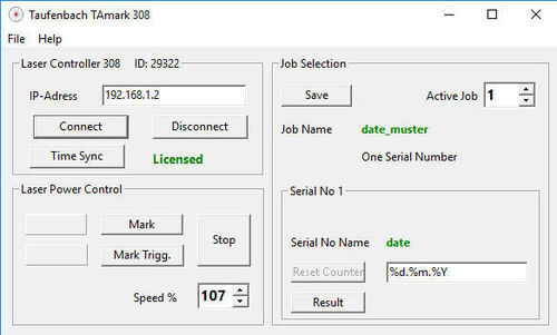 Steuerungssoftware - TAmark308 - Taufenbach GmbH - Datenansicht / für Zählvorgänge / zum Markieren