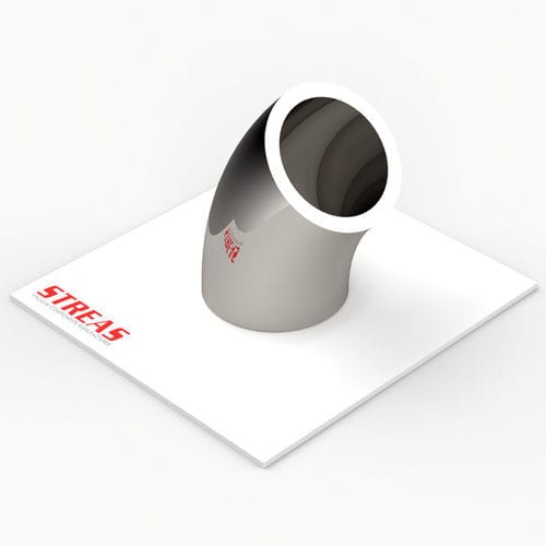 Edelstahl-Rohrbogen - X33-1 series - Streas srl - 45°