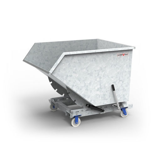 Selbstkippender Behälter / galvanisiertem Stahl - WB620G - AARDWOLF INDUSTRIES LLC - Stahl / für Müll / für Industrieprodukte