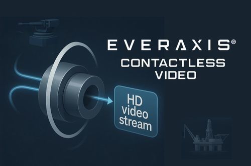 Videoübertragungs-Schleifring - EVERAXIS - mit Durchgangsbohrung / maßgefertigt / berührungslos