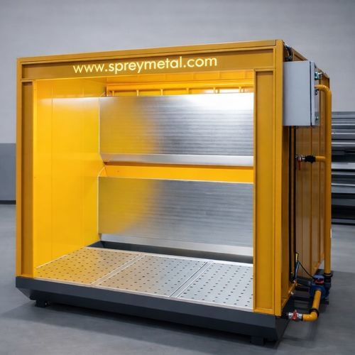 Offene Lackierkabine - Elektrosprey - für den Metallbau / mit Wasservorhang / automatisch