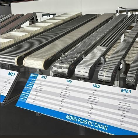 Flexibles Förderband - MT2 - MODU System (M) Sdn.Bhd. (MODU Group) - kontinuierlich / glatt / gebogen