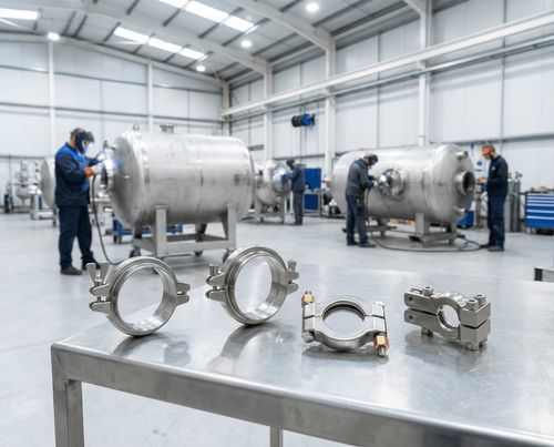 Befestigungs-Rohrkupplung - Alpco Industrial EU - mit Schnellverriegelung / mit Schnellkupplung / aus Edelstahl 304
