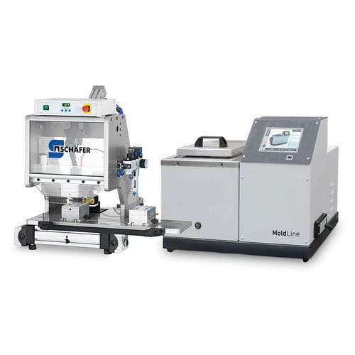 Formmaschine mit Schmelzklebstoff-Applikator - MoldLine 850 BASIC - Schäfer Group - für Draht / automatisch / profiliert
