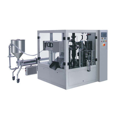 Automatische Abfüllmaschine mit Traysealer - GQ-8-200Y - Jinan Arrow Machinery Co., Ltd. - elektrisch betätigt / vollautomatisch / für Säcke