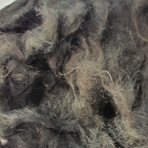 Polyesterfaser - Black - Recycling Fibers - Tuch