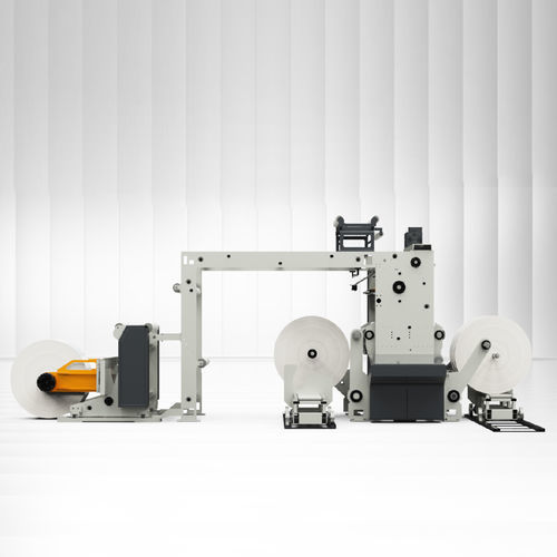 Automatischer Rollenschneider - RSR-III - Rotomak - mit zwei Wickeldornen / für Etiketten / für Kunststofffolien
