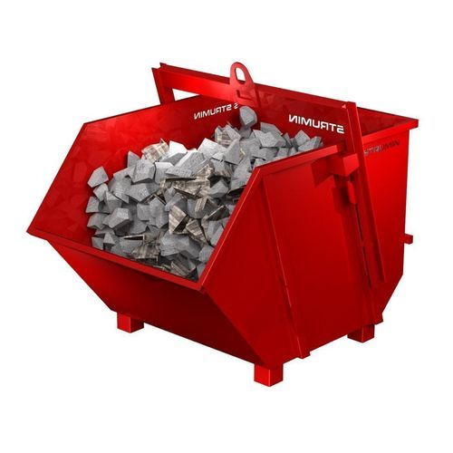 Selbstkippender Behälter / Stahl - STRUMIN - für Gabelstapler / für Müll / für Schüttgut