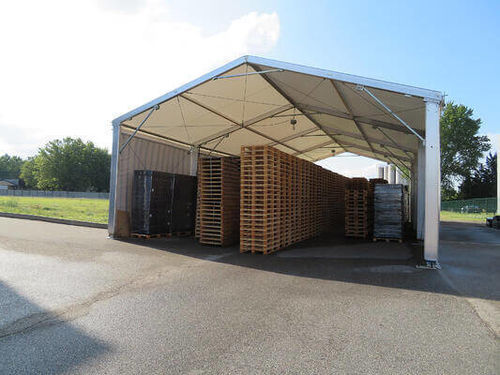 Stahl-Lagerunterstand - Standard - Locabri - mit Struktur aus verzinktem Stahl / Aluminium / Industrie
