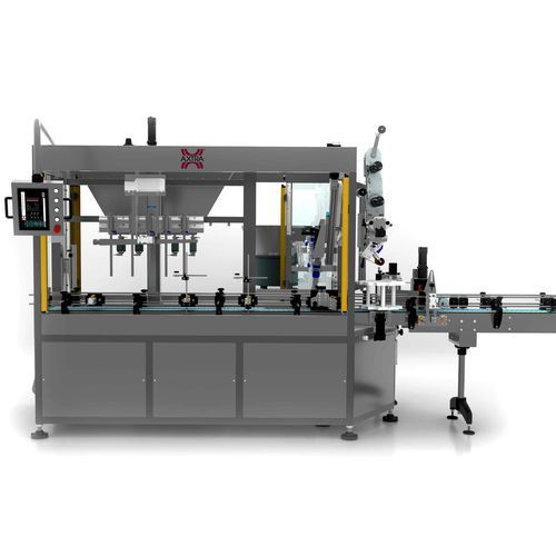 Automatische Abfüll- und Etikettiermaschine - Axtra Srl - Inline / modular / für Lebensmittel
