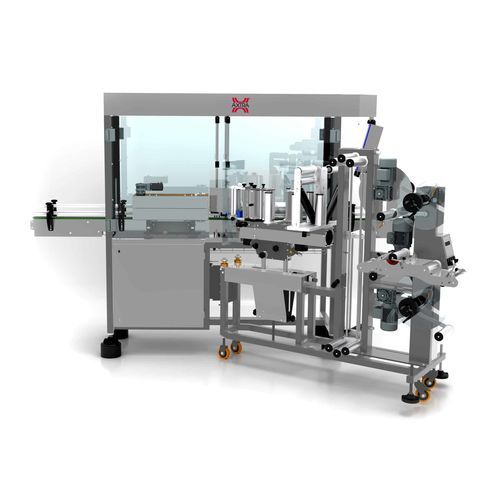 Automatische Etikettiermaschine - SA1 - Axtra Srl - für Verpackung / für Flaschen / für Gläser