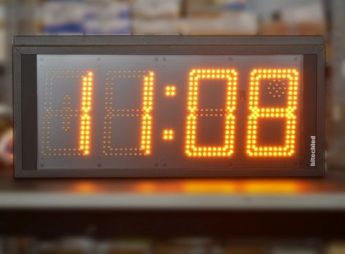 Warnschutz-Uhr - ODT series - HITECHLED SRL - schnurlos / Synchron / Kalender
