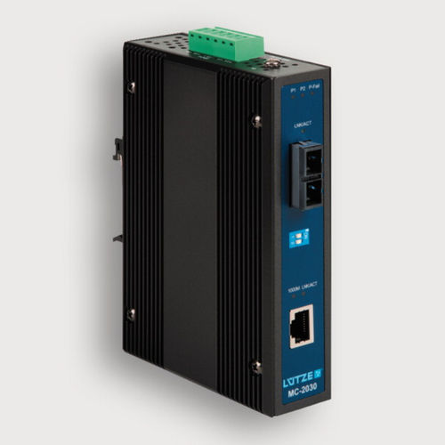 Medienwandler-Umschalter/Stromrichter - 772032 - LÜTZE - managed / Ethernet / für DIN-Schiene