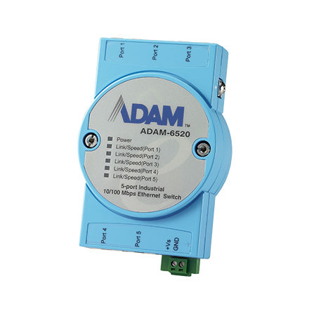 Ethernet-Switch / unmanaged - ADAM-6520 - ADVANTECH - für DIN-Schiene / embedded / wandmontiert