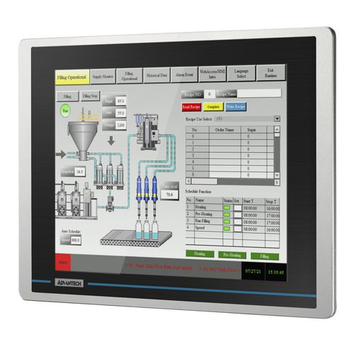 Bedienterminal mit resisitivem Touchscreen - WOP-212K - ADVANTECH - einbaufähig / 1024 x 768 / RISC