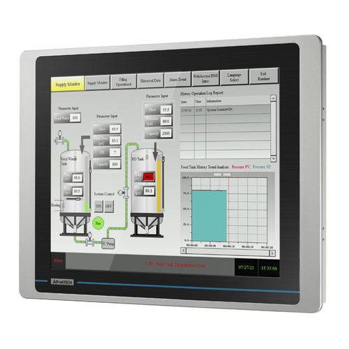 Bedienterminal mit resisitivem Touchscreen - WOP-215K - ADVANTECH - einbaufähig / 1024 x 768 / RISC