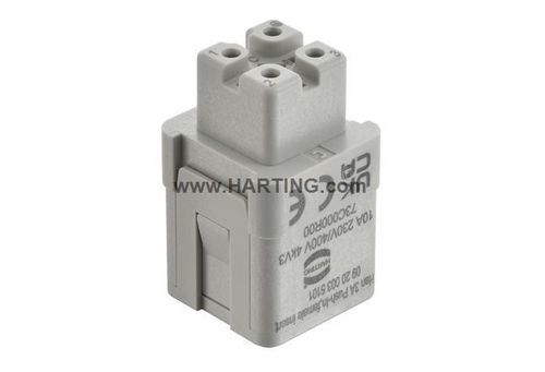 Stromversorgungs-Steckverbinder - Han 3A - HARTING - Netz / innen / zum Einfügen