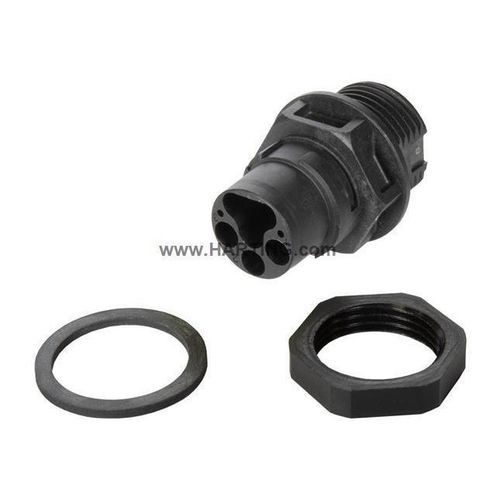 Plattenmontiertes Steckverbinder-Gehäuse - S15_PFT_STR-FM_AC_M_CRT_w/o-contacts - HARTING - IP67 / IP65 / kreisförmig
