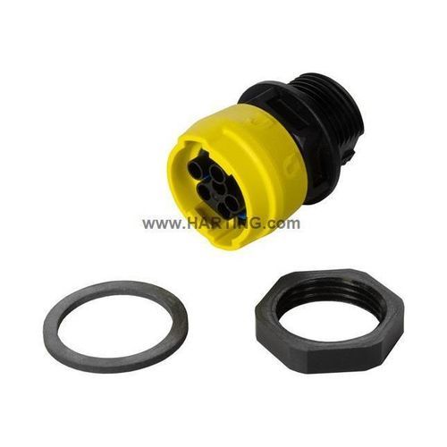 Durchführung für Paneele - S15_PFT_STR-FM_AC_F_CRT_w/o-contacts - HARTING - für Fronttafel / Mehrfach / IP65