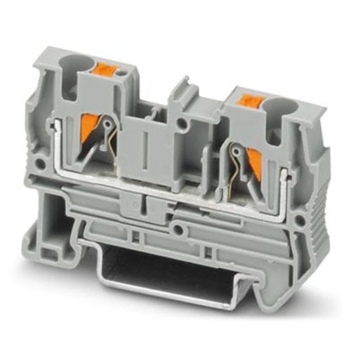 Steckbarer Klemmenblock - PT 4 - PHOENIX CONTACT GmbH & Co. KG - Push-in / Durchführung / grau