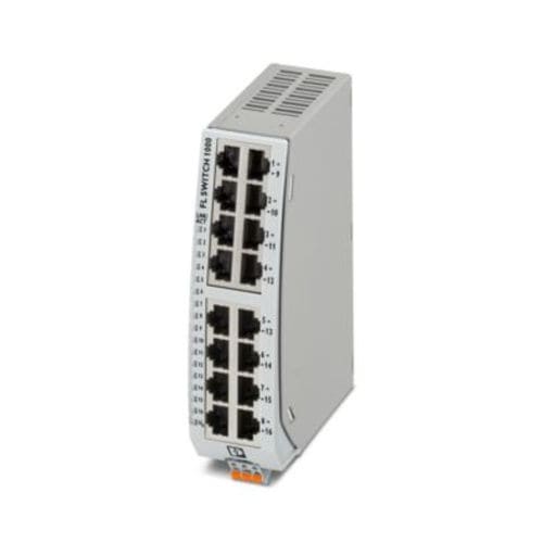 Ethernet-Switch / unmanaged - FL SWITCH 1116N - PHOENIX CONTACT GmbH & Co. KG - 16 Ports / für DIN-Schiene / RJ45