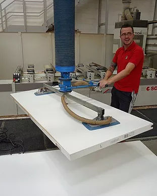 Schlauchheber für Holzplatten - PALAMATIC - für Tür / für Kunststoffplatten