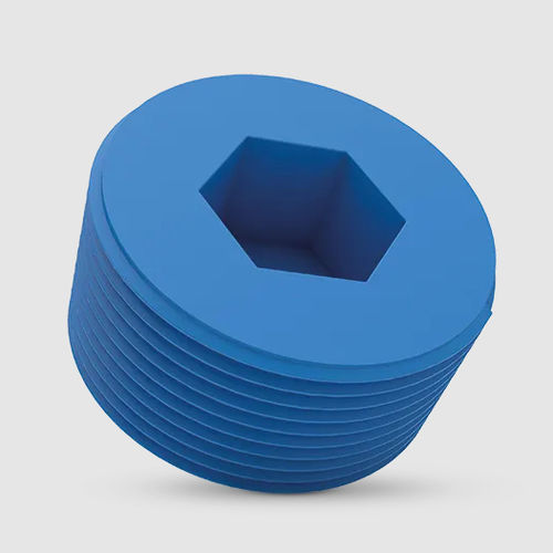 Zylinderförmiger Stopfen - GPN 720 Type A  - Pöppelmann - sechseckig / Gewinde / Polyethylen