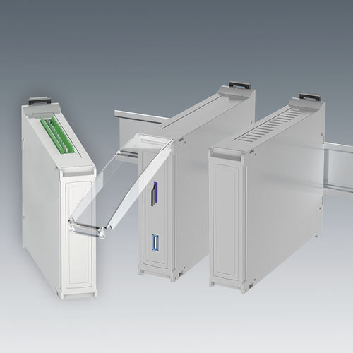 Gehäuse für Hutschienen - RAILTEC BP M22 - OKW Odenwälder Kunststoffwerke Gehäusesysteme GmbH - modular / aus PC / für elektronische Geräte