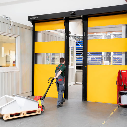 Mehrteiliges Tor - ECOSPRINT&reg; - Butzbach GmbH Industrietore - Horizontalroll / Fußgänger / Edelstahl