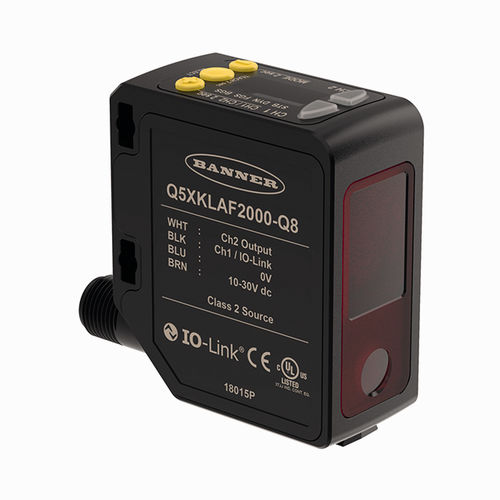 Optoelektronischer Sensor / Reflexions-Lichttaster - Q5XKLAF2000-Q8 - TURCK - rechteckig / Laser / Kunststoff