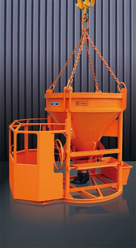 Konischer Betonkübel - 1016 MR series - Eichinger Equipement - mit Entladungsschlauch / mit Arbeitsbühne