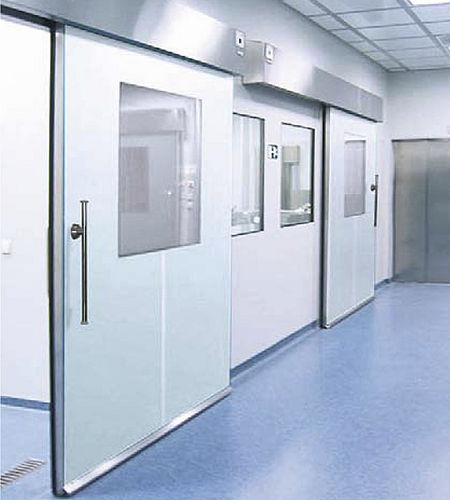 Schiebetür - HHS CR - Puertas Angel Mir - Metall / für Reinraum / Industrie